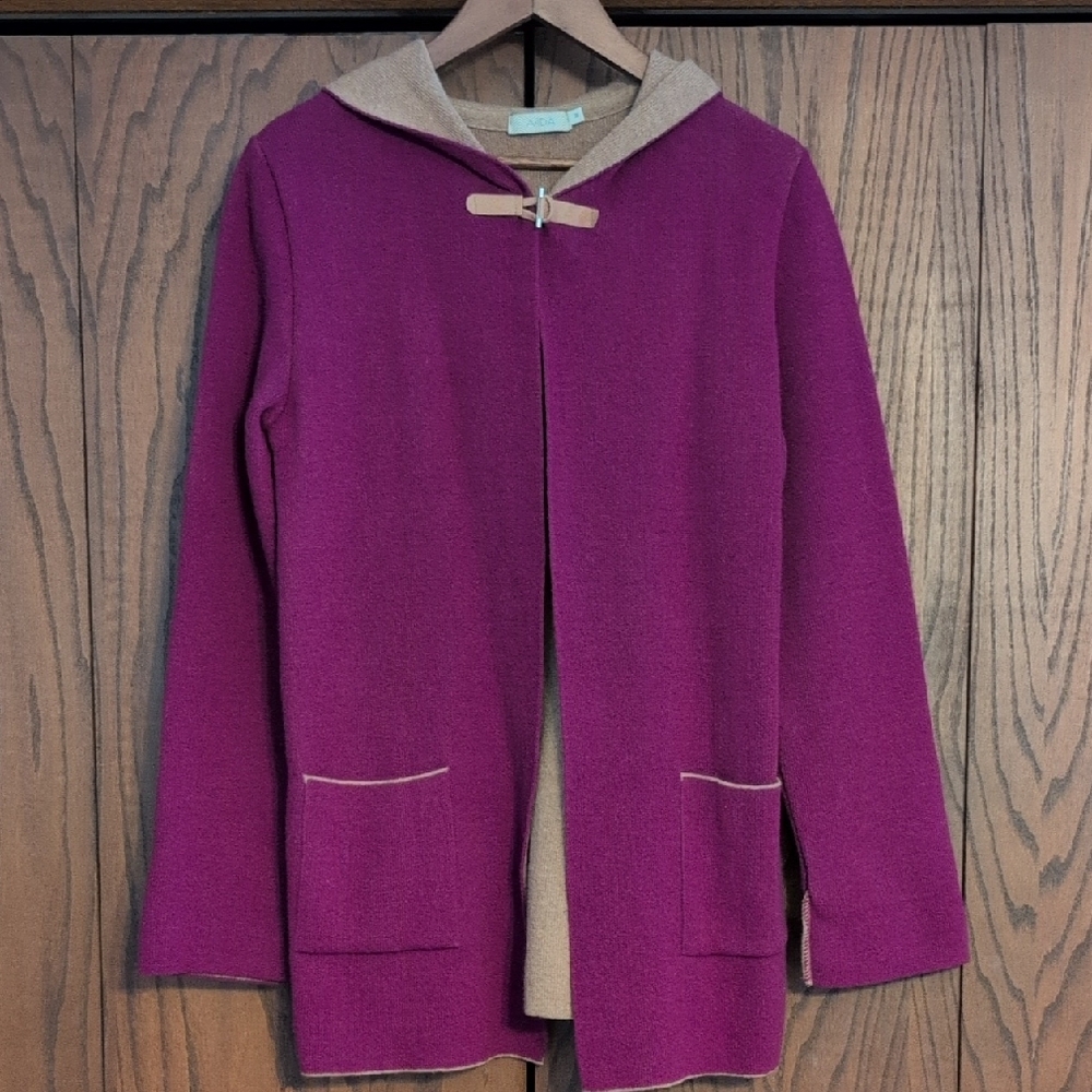 Women's Purple Wool Blend Coat